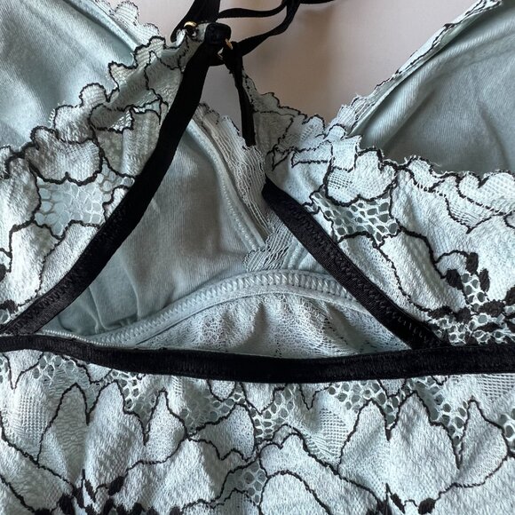 NWT Aerie Midnight Lace Padded Longline Bralette Bra Blue Size Medium M NEW - Picture 11 of 13